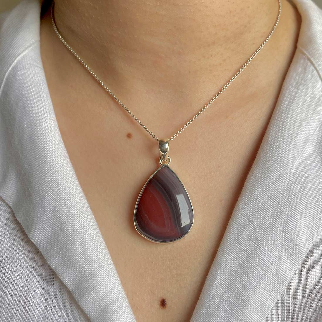 Botswana Agate Pendant-(RBA-P-6.)